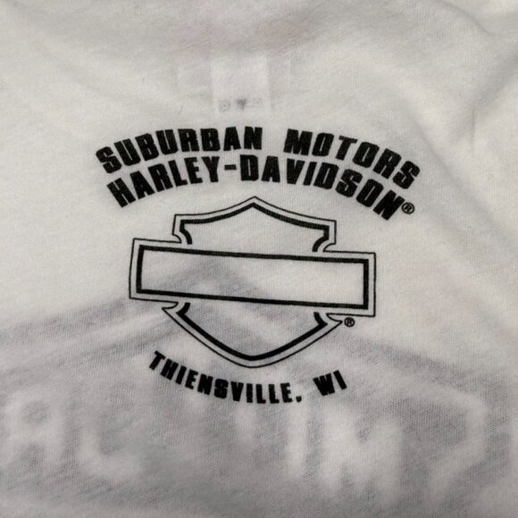 NWOT Harley Davidson Women's Long Sleeve White Slim Fit Tee Large - Picture 6 of 7